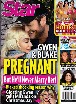 Illustration for article titled This Week In Tabloids: Motherfucker, Gwen Stefani Is Pregnant and Blake Is the Father